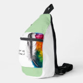 Koraal verpletteren sling bag (Rechterhoek)