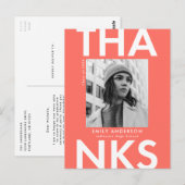 Koraal | Vet Afstudeerder Foto Afstuderen Hartelij Briefkaart (Voorkant / Achterkant)