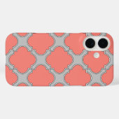 Koraal vierlobbig en grijs Case-Mate iPhone case (Achterkant (horizontaal))