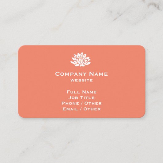 koraal Visitekaartje (Voorkant)