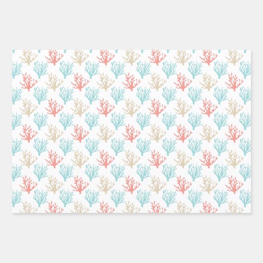 Koraal voor zomerbakken inpakpapier vel (Voorkant)