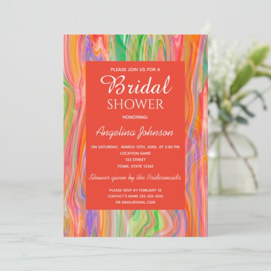 Koraal Vrijgezellenfeest Kaart (Staand voorkant)