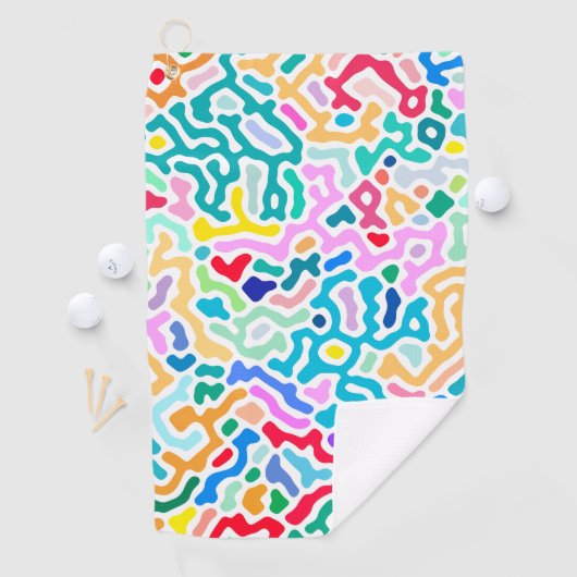 Koraal - vrolijk kleurrijk golfhanddoek (Insitu)