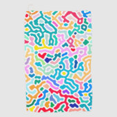 Koraal - vrolijk kleurrijk golfhanddoek (Voorkant)