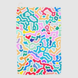 Koraal - vrolijk kleurrijk golfhanddoek