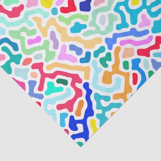 Koraal - vrolijk kleurrijk tissuepapier (Detail)