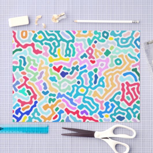 Koraal - vrolijk kleurrijk tissuepapier (Craft)