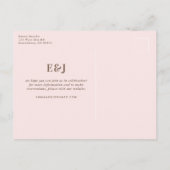 Koraal Waterverf bijtend Roos Aankondigingskaart (Achterkant)