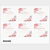 Koraal Waterverf Bloemen meisje boek bord sticker (Vel)