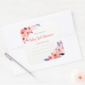 Koraal Waterverf Bloemen meisje boek bord sticker (Envelop)