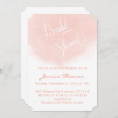 Koraal Waterverf bruids doucheuitnodiging Kaart (Voorkant / Achterkant)