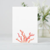 Koraal waterverf bruiloft eenzijdige kunst (Staand voorkant)