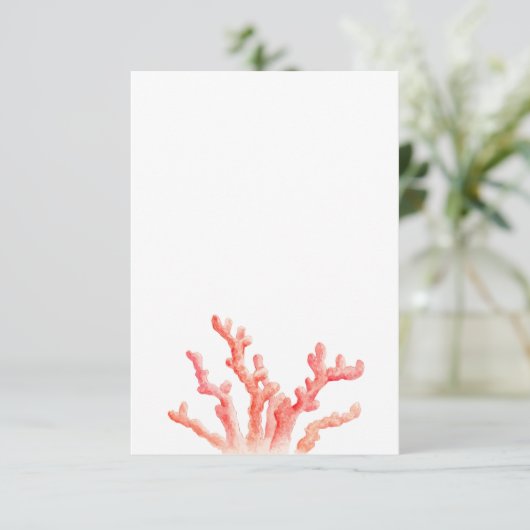 Koraal waterverf bruiloft eenzijdige kunst (Staand voorkant)