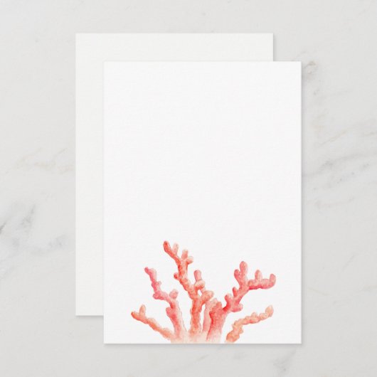 Koraal waterverf bruiloft eenzijdige kunst (Voorkant / Achterkant)