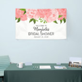 Koraal Waterverf Floral Vrijgezellenfeest Banner (Beurs)