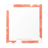 koraal waterverf flormonogram notitieblok (Voorkant)