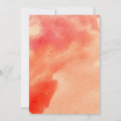 Koraal waterverf kruis bloemencommunie Eerste Heil Kaart (Achterkant)