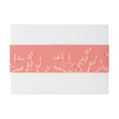 Koraal waterverf kunst schilderen aangepaste bruil uitnodigingen wikkel (Achterkant Voorbeeld)