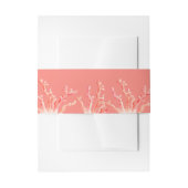 Koraal waterverf kunst schilderij Bruiloft Uitnodigingen Wikkel (Voorkant Voorbeeld)