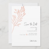 Koraal Waterverf · Modern Beach Wedding · Save The Date (Voorkant)