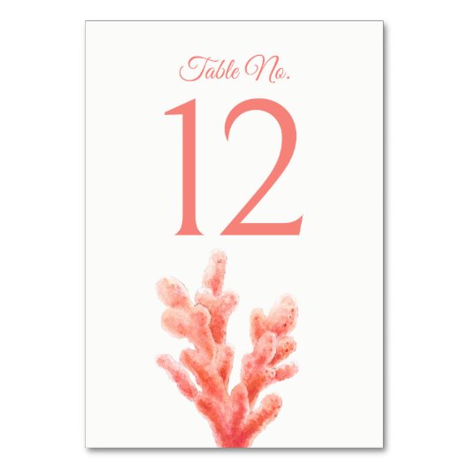 Koraal waterverf oranje kunst marine bruiloft kaart (Achterkant)