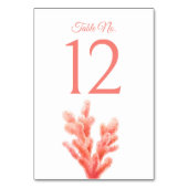 Koraal waterverf oranje kunst marine bruiloft kaart (Voorkant)