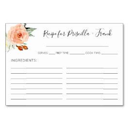 Koraal Waterverf Pioen Bruiloft Douche Recept Kaar Kaart