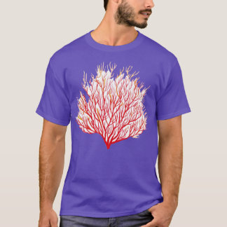 Koraal waterverf schilderij t-shirt