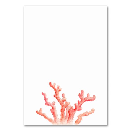 Koraal waterverf sinaasappel single side art bruil kaart (Voorkant)