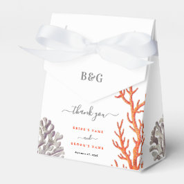 Koraal Waterverf Strand Modern Huwelijkscadeau Bedankdoosjes