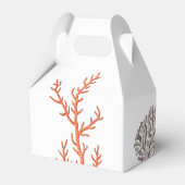 Koraal Waterverf Strand Modern Huwelijkscadeau Bedankdoosjes (Achterkant)