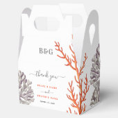 Koraal Waterverf Strand Modern Huwelijkscadeau Bedankdoosjes (Geopend)
