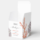 Koraal Waterverf Strand Modern Huwelijkscadeau Bedankdoosjes (Geopend)