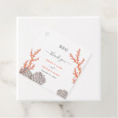 Koraal Waterverf Strand Modern Huwelijkscadeau Bedankjes Labels (In situ)