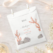 Koraal Waterverf Strand Modern Huwelijkscadeau Bedankzakje (Geknipt)