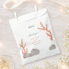 Koraal Waterverf Strand Modern Huwelijkscadeau Bedankzakje