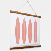 Koraal Waterverf Surfplanken Keurzurierdecor Hangend Wandkleed (Gebogen)