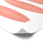 Koraal Waterverf Surfplanken Keurzurierdecor Poster (Hoek)