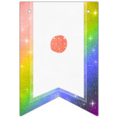 Koraal Waterverf Typografie Happy Birthday Regenbo Vlaggetjes (Eerste vlag)