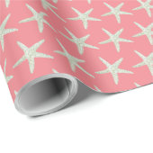 Koraal Waterverf Zeester Cadeaupapier (Rol Hoek)