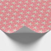 Koraal Waterverf Zeester Cadeaupapier (Hoek)