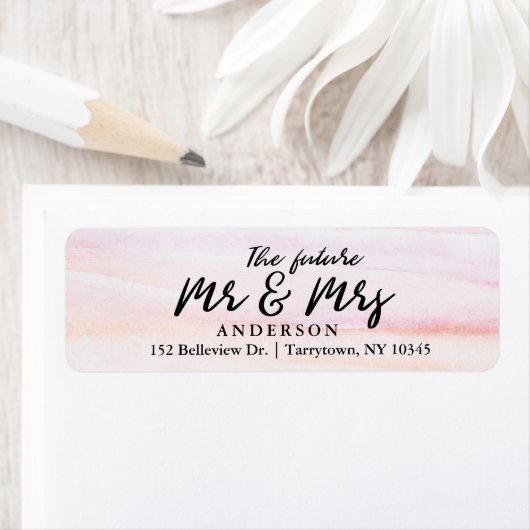 Koraal Waterverven Script De toekomst Mr en Mrs Etiket (Insitu)