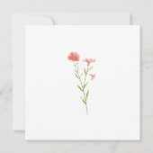 Koraal Wildbloem Doop Aankondiging Gouden Letterty (Achterkant)