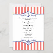 Koraal Wit Magnetische Nautische Bruiloft Nodigt u Magnetische Uitnodiging (Voorkant)