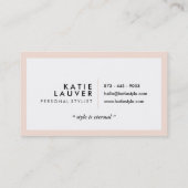 Koraal wit modern faux zilverkleurig folieblok visitekaartje (Achterkant)