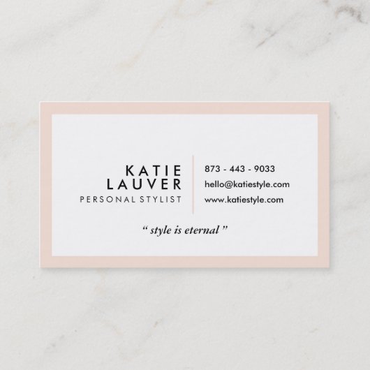 Koraal wit modern faux zilverkleurig folieblok visitekaartje (Achterkant)