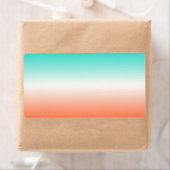 Koraal Wit Turquoise Ombre Etiket (Insitu)