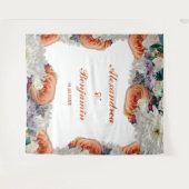 Koraal witte bloemstuk trouwfotobehang wandkleed (Voorkant (horizontaal))