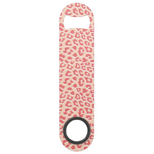 Koraal Witte Luipaardprint  Speed Flessenopener (Voorkant)