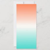 Koraal Witte Turquoise Driekleurige Ombre Blank (Achterkant)